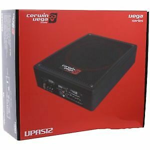 Cerwin Vega VPAS12 600W Max (250W RMS) 12" Under Seat Powered Subwoofer Enclosure Slim Powered Enclosure