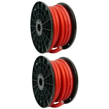 Load image into Gallery viewer, 2 BULLZ Audio 1/0 Gauge 50 FT Red Twisted Power Ground Wire Cables