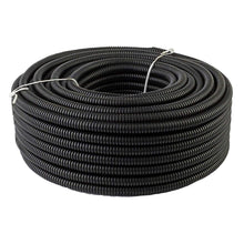 Load image into Gallery viewer, Absolute 3 Rolls 100 Feet Black 1/4" + 3/8" + 1/2" Split Loom Wire w/ Conduit Corrugated Plastic Tubing Sleeve