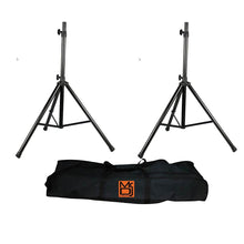 Charger l'image dans la galerie, MR DJ SS650PKG Speaker Stand with Road Carrying Bag <br/> Universal Black Heavy Duty Folding Tripod PRO PA DJ Home On Stage Speaker Stand Mount Holder with Road Carrying Bag