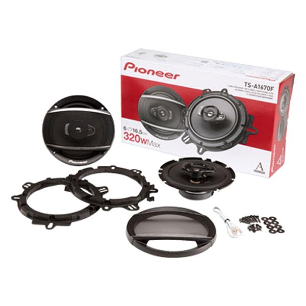 2 Pairs Pioneer TS-A1670F 6.5" 3-Way 320 Watt Coaxial Car Audio Speakers + Mobile Magnet