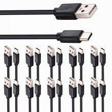 Load image into Gallery viewer, American Terminal USB-C to USB-A 3.0 Cable 6 Feet Type C Charging and Data Transfer 10-Pack