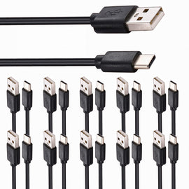 American Terminal USB-C to USB-A 3.0 Cable 6 Feet Type C Charging and Data Transfer 10-Pack