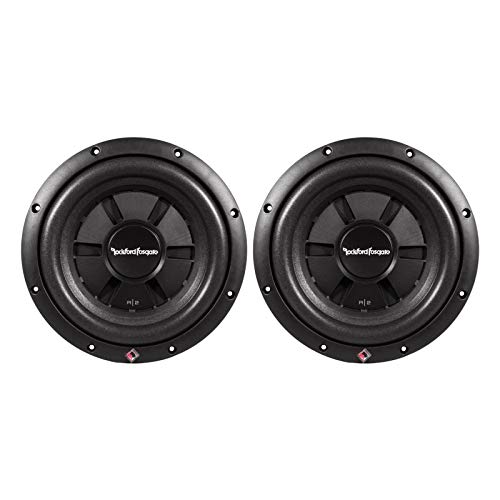 (2) Rockford Fosgate R2SD4-10 10" 800 watt Prime R2 Dual 4 Ohm Voice Coil Shallow Subwoofers Stamped Solid-steel Frame - Mica-injected Polypropylene Woofer Cone with Poly-foam Surround