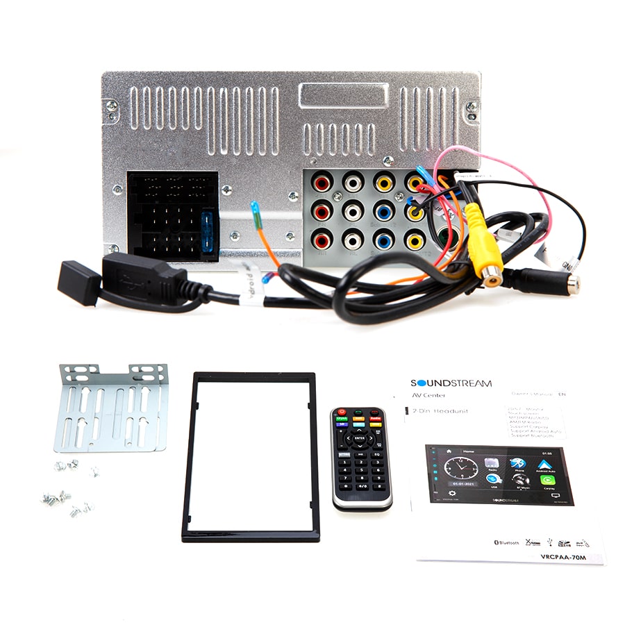 Soundstream VRCPAA-70M 7" Double DIN Bluetooth Apple CarPlay & Android +Camera 200