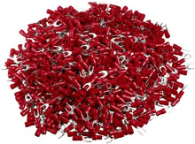 Load image into Gallery viewer, XP Audio XSR8-200 200PCS 18-22AWG #8 Red Insulated Fork Spade Wire Connector Electrical Crimp Terminal