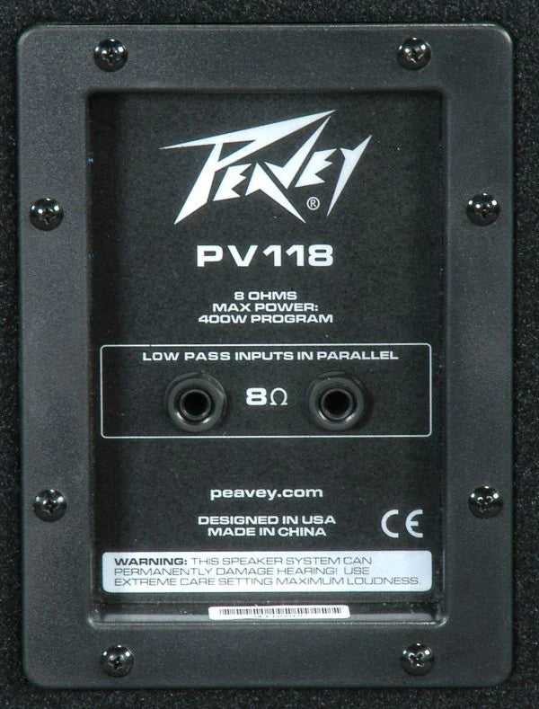 Peavey PV 118 18" Professional Passive Subwoofer 25' 2-Conductor Speakon to Speakon
