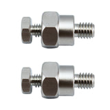 2 Absolute BTC-50 GM Side Post Terminals <br/>GM Short Side Post Mount Positive Negative Battery Terminal Chrome Plated