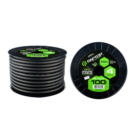 Raptor R5BK4-100 100 ft 4 AWG Black OFC Pro-series Power Cable