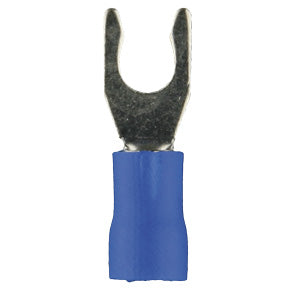 Install Bay BVLST8 Blue Vinyl Locking Spade Terminal 16-14 Gauge #8