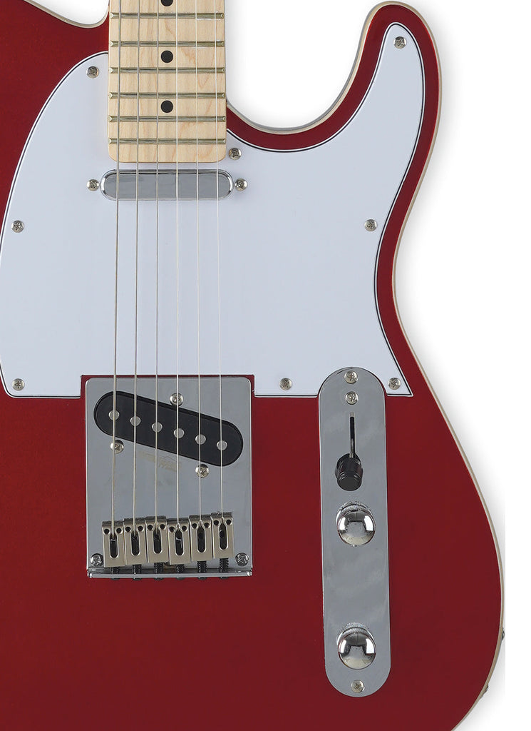 Tagima T 550 CA-LF/WH Electric Guitar - Candy Apple Red