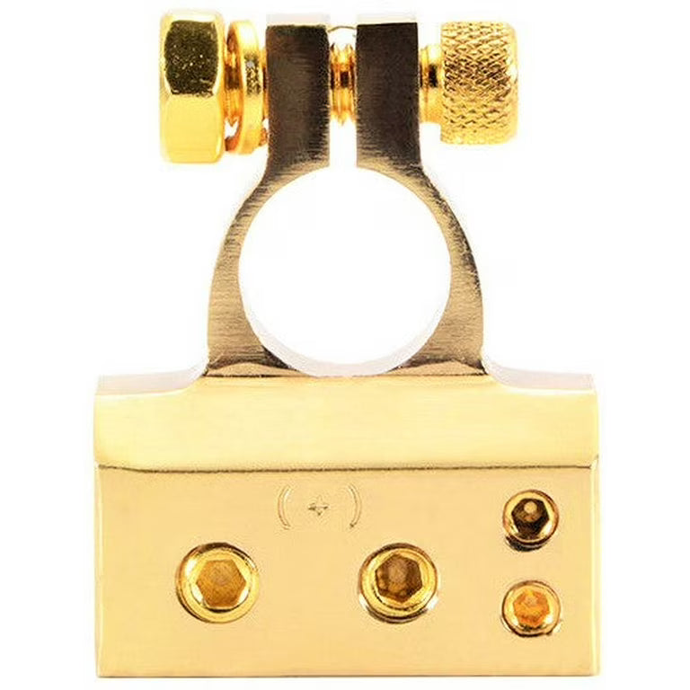 Absolute BTG300P 1 AWG/1x4 AWG/2x8 AWG Output Positive Gold Battery Terminal