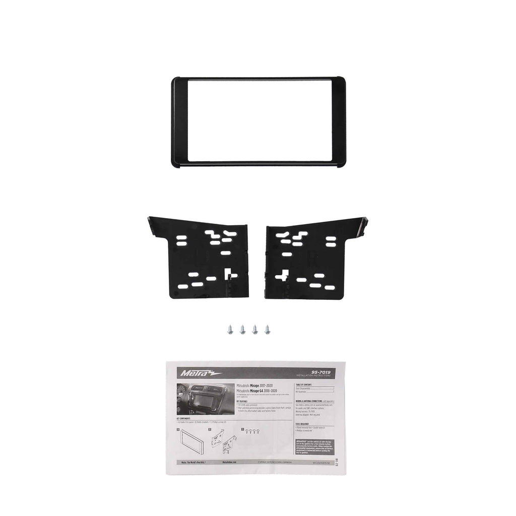 Metra 95-7019 Double-DIN Car Stereo Dash Kit - Compatible Fits for Mitsubishi Mirage 2017-2022
