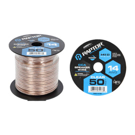 Raptor RSW14-50 Speaker Wire 14GA CLEAR 50FT - Vice Series