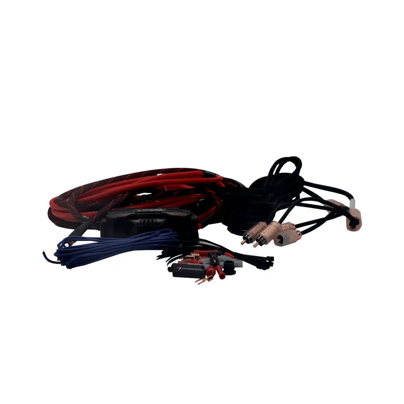 Diamond Audio HX82 2-Channel 8 Gauge Amplifier Installation Kit W/ RCA Interconnect and 20 ft Speaker Cable