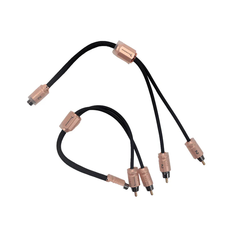 One Pair Diamond Audio HXY2M One Female to Two Male