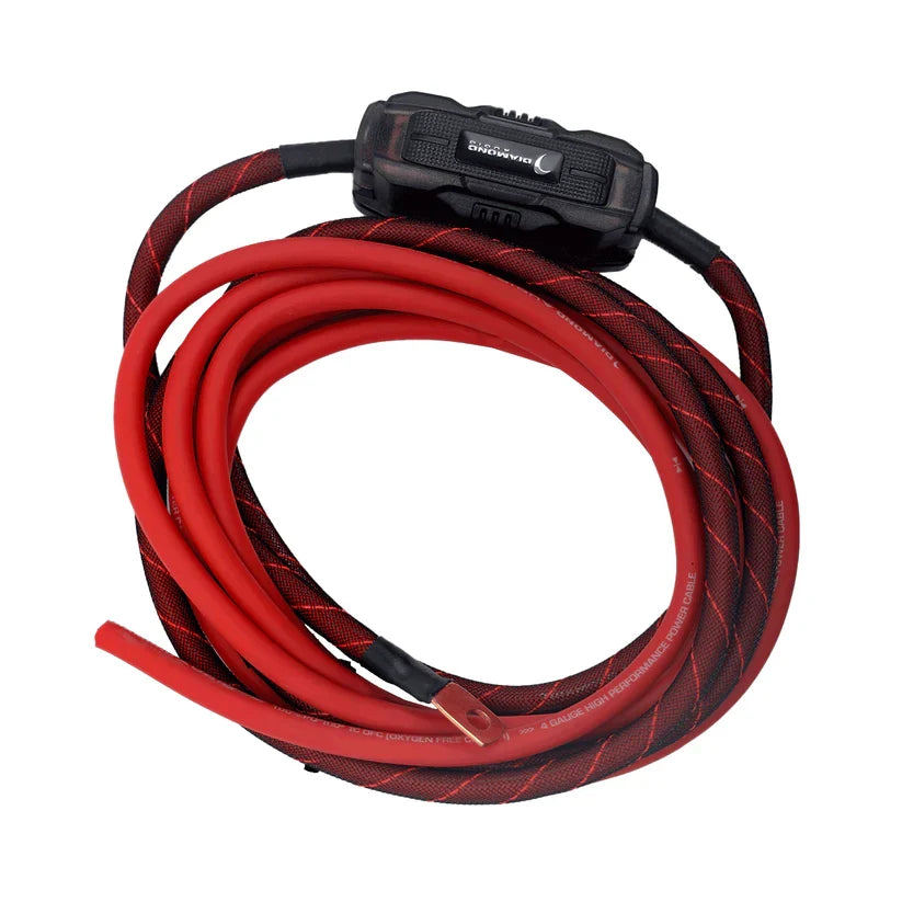 Diamond Audio HX42 2-Channel 4 Gauge Amplifier Installation Kit W/ RCA Interconnect and 20 ft Speaker Cable