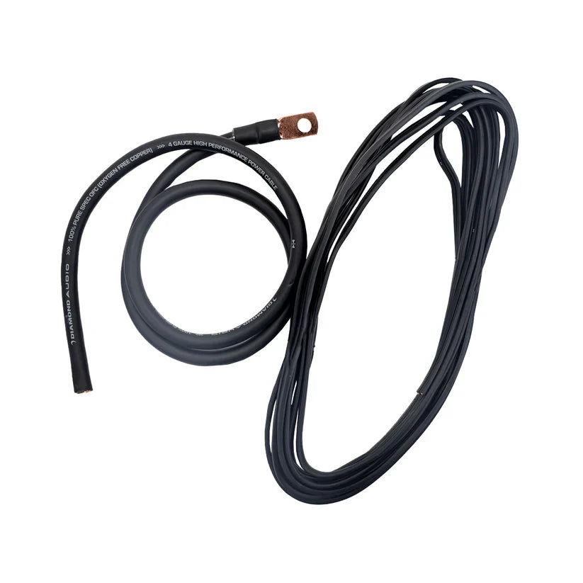 Diamond Audio HX42 2-Channel 4 Gauge Amplifier Installation Kit W/ RCA Interconnect and 20 ft Speaker Cable