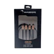 Load image into Gallery viewer, Diamond Audio HX43 3Ft Four Channel RCA Cable