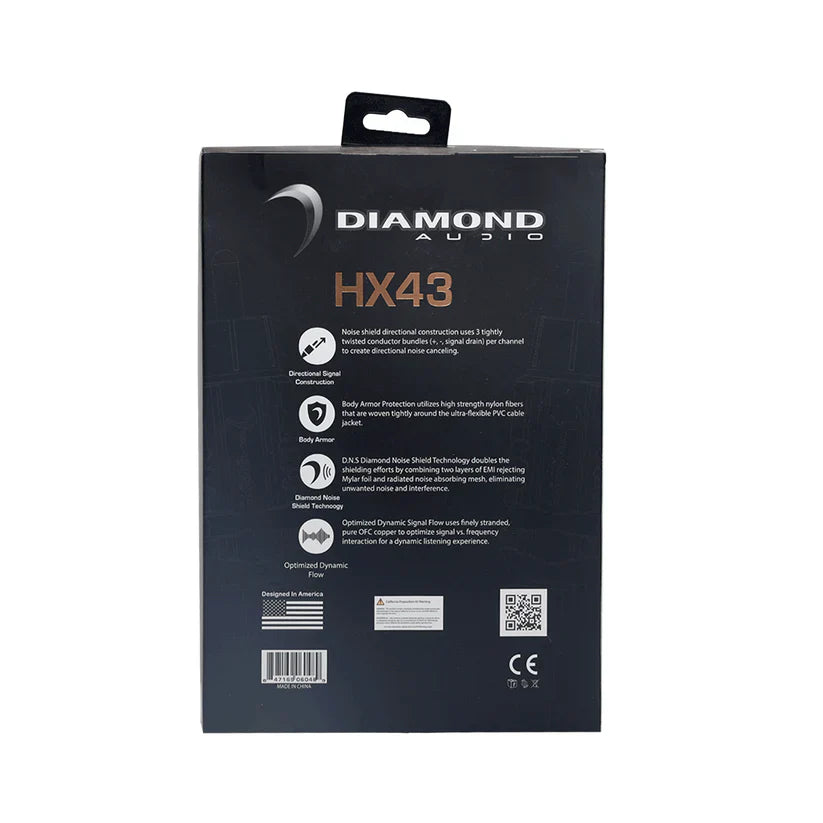 Diamond Audio HX43 3Ft Four Channel RCA Cable