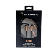 Load image into Gallery viewer, Diamond Audio HX6 6Ft Two Channel RCA Cable