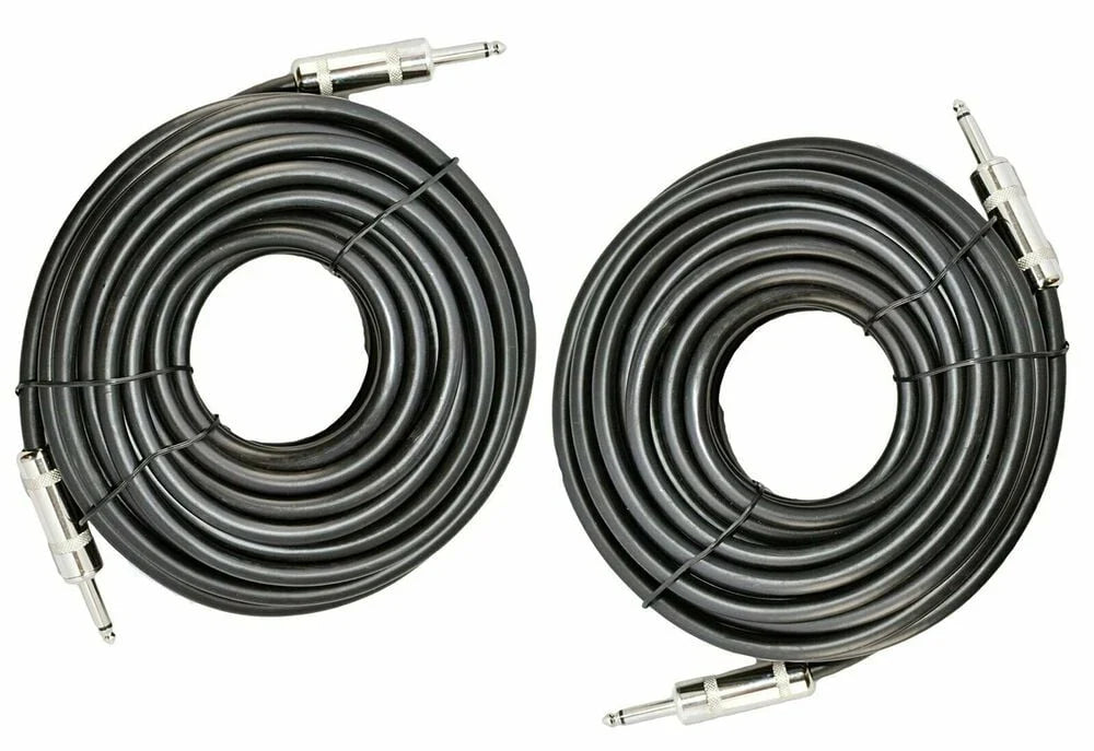 2 MK Audio MKQQM3 1/4" to 1/4" 3 FT. Wire PA DJ Pro Audio Speaker Cable