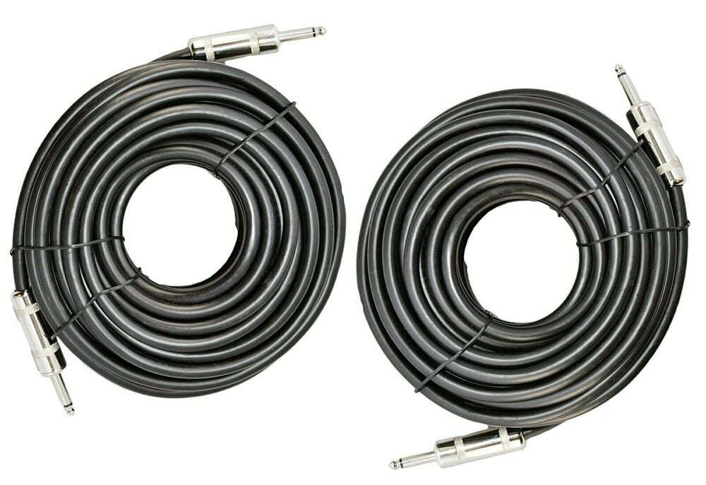 2 MK Audio MKQQM12 1/4" to 1/4" 12 FT. True Wire PA DJ Pro Audio Speaker Cable