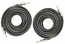 Load image into Gallery viewer, 2 MK Audio MKQQM12 1/4" to 1/4" 12 FT. True Wire PA DJ Pro Audio Speaker Cable
