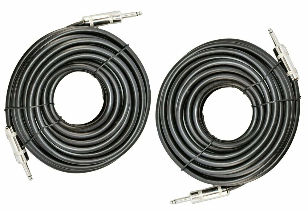 2 MK Audio MKQQM100 1/4" to 1/4" 100 FT. True 12 Gauge Wire PA DJ Pro Audio Speaker Cable