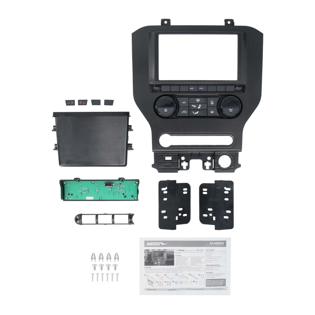 Metra 99-5865CH Dash Kit - Compatible Fits for Ford Mustang 2015-2023 (w/Manual Climate Controls)