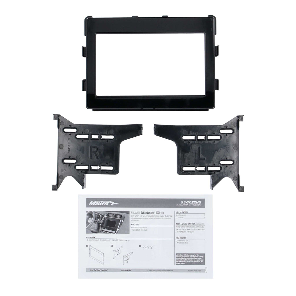 Metra 95-7022HG Double-DIN Car Stereo Dash Kit - Compatible Fits for Mitsubishi Outlander Sport 2020-Up