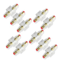 Load image into Gallery viewer, American Terminal 10 Pack AGU Fuse Holder 4 6 8 10 Gauge In Line Glass Fuses AWG Wire Gold