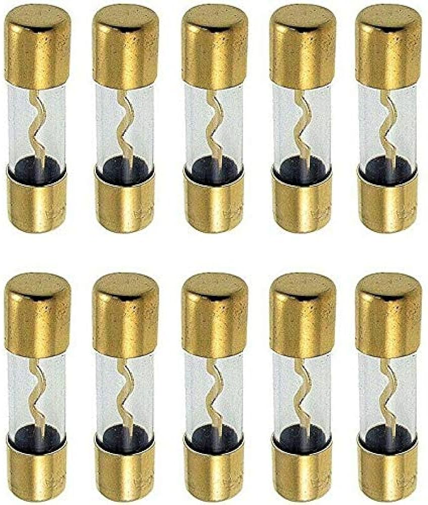 10 MK Audio 100 Amp Inline Glass AGU Fuses Gold Plated Inline Glass