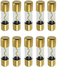 Load image into Gallery viewer, 10 MK Audio 100 Amp Inline Glass AGU Fuses Gold Plated Inline Glass