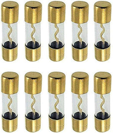 10 MK Audio 100 Amp Inline Glass AGU Fuses Gold Plated Inline Glass