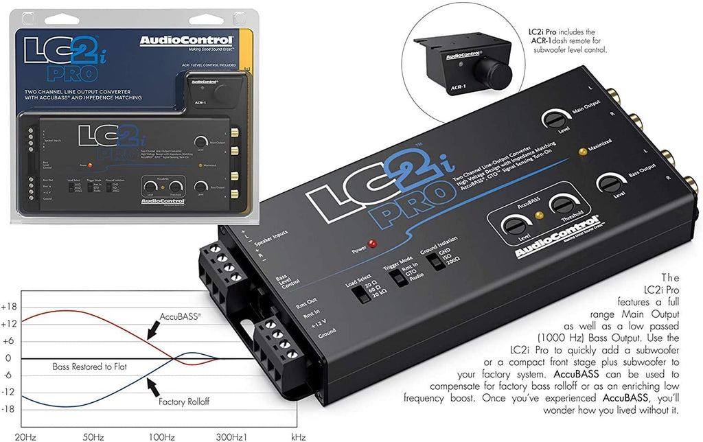 Alpine SXE1726S 6.5" Speakers & AudioControl LC2i PRO 2-Channel Line Output Converter Bundle