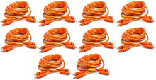 Charger l'image dans la galerie, 10 Absolute RCA3OR 3ft Orange RCA Cable 100% OFC Oxygen Copper 2-Ch Stereo Interconnect Twisted Pair Noise Reduction Gold-Plated Connectors HiFi Audio Cable for Car/Home Audio