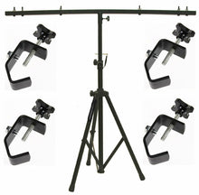 Charger l&#39;image dans la galerie, MR DJ LS250 DJ Pro Audio Lighting Fixture Tripod Stand with T-Bar Light Truss + 4 C Clamps