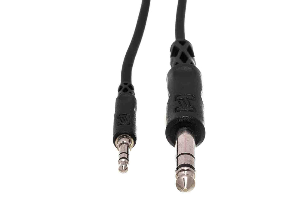 Hosa CMS-103 Stereo Interconnect Cable, 3.5 mm TRS to 1/4 in TRS - 3 Feet