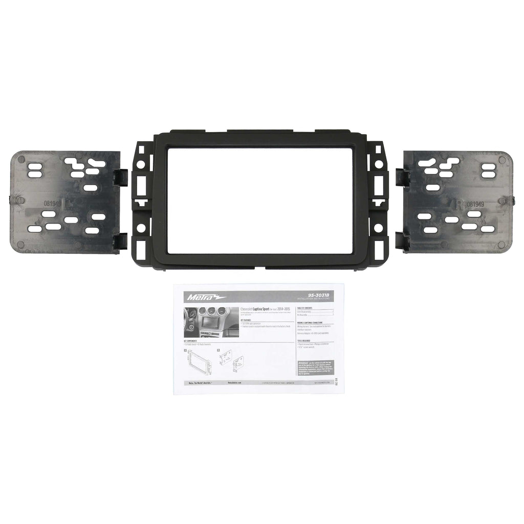 Metra 95-3031B Double DIN Stereo Dash Kit - Compatible Fits for Chevrolet Captiva Sport 2014-2015