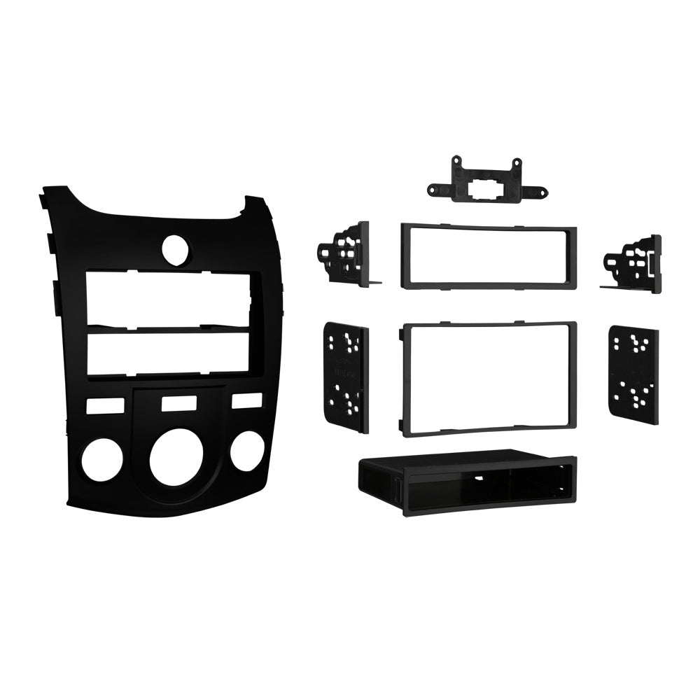 Metra 99-7338B Single or Double-DIN Car Stereo Black Dash Kit - Compatible Fits for Kia Forte 2010-2013