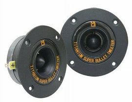 Mr. Dj USA HDT800B Pair 4-Inch Aluminum Bullet Titanium Horn Tweeter Driver (Black)