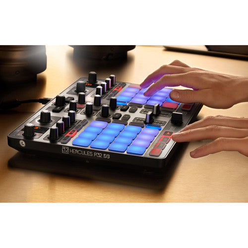 Hercules DJCONTROL-P32 DJ Controller with High Performance Pads