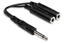 Charger l&#39;image dans la galerie, Hosa YPP-111 Y Cable 1/4&quot; Male to Two 1/4&quot; Female