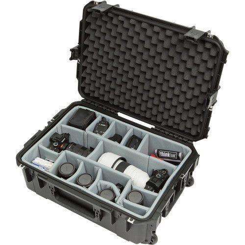 SKB 3i-2215-8DT iSeries 2215-8 Waterproof Utility Case with Wheels and Think Tank Photo Dividers (Black)