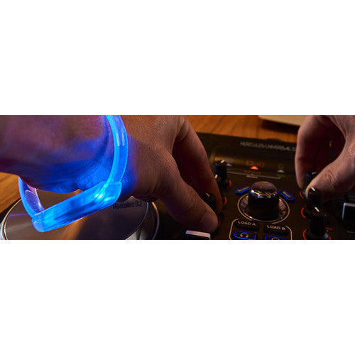 Hercules HER-WRISTBAND-10-PK Sound-Reactive Multicolor LED Wristbands (10-Pack)