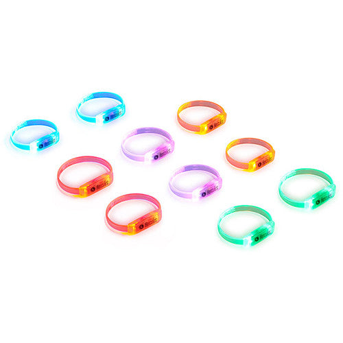 Hercules HER-WRISTBAND-10-PK Sound-Reactive Multicolor LED Wristbands (10-Pack)
