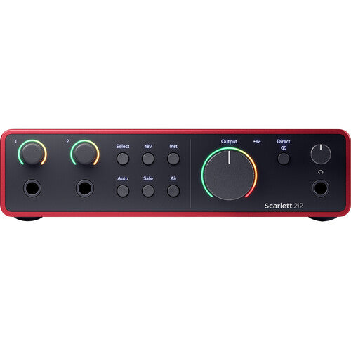 Focusrite SCARLETT-2I2-STU-4G USB-C Audio Interface with Microphone and Headphones