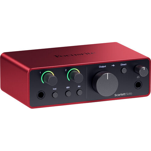 Focusrite SCARLETT-SOLO-STU-4G USB-C Audio Interface Microphone Headphones