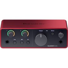 Load image into Gallery viewer, Focusrite SCARLETT-SOLO-STU-4G USB-C Audio Interface Microphone Headphones